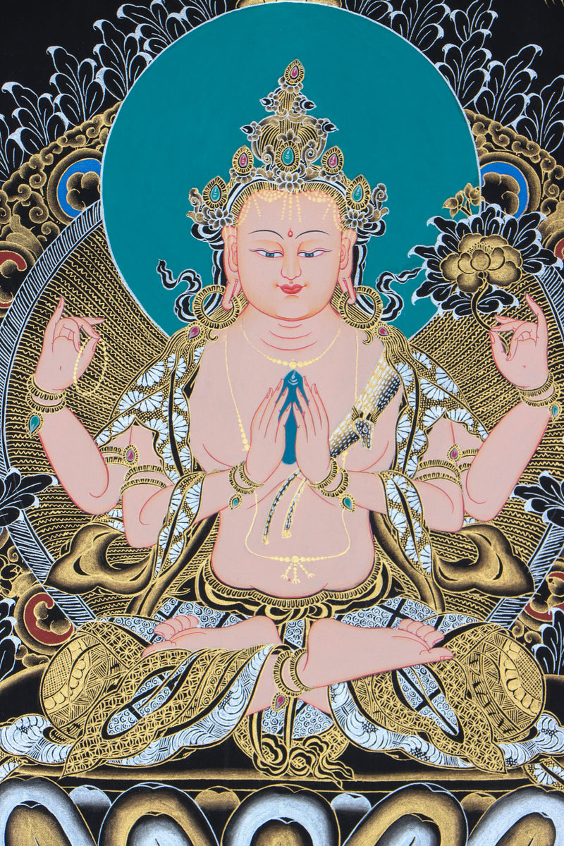  Chenrezig thangkas serve as objects of devotion and reverence.