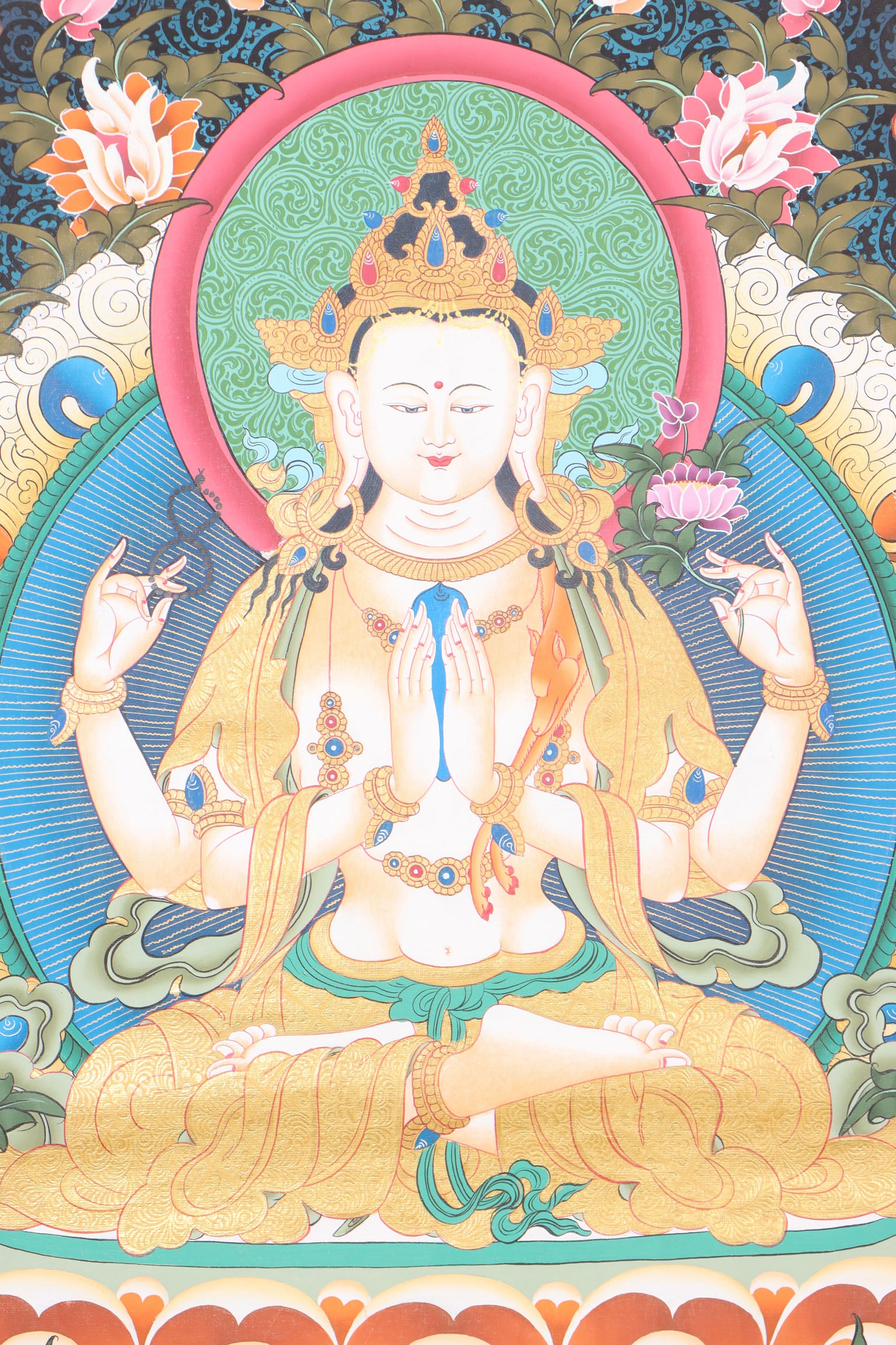 Chengresi Thangka for meditation.