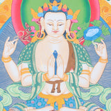 Chengresi Thangka Painting for wall decor.