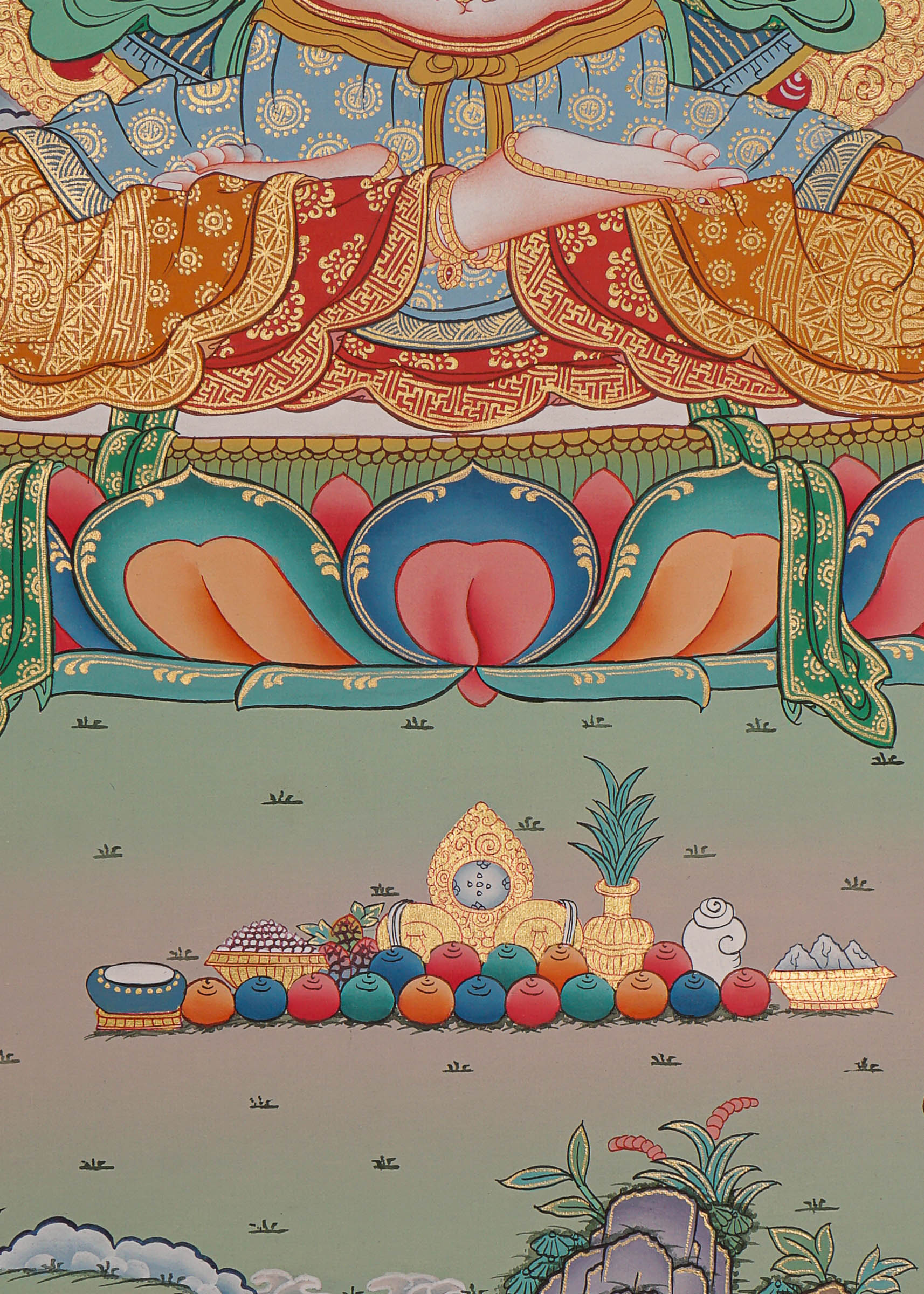 Chengresi Thangka Painting for prayer and meditation.