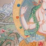Chengresi Thangka Painting for prayer and meditation.