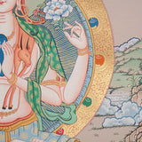 Chengresi Thangka Painting for prayer and meditation.