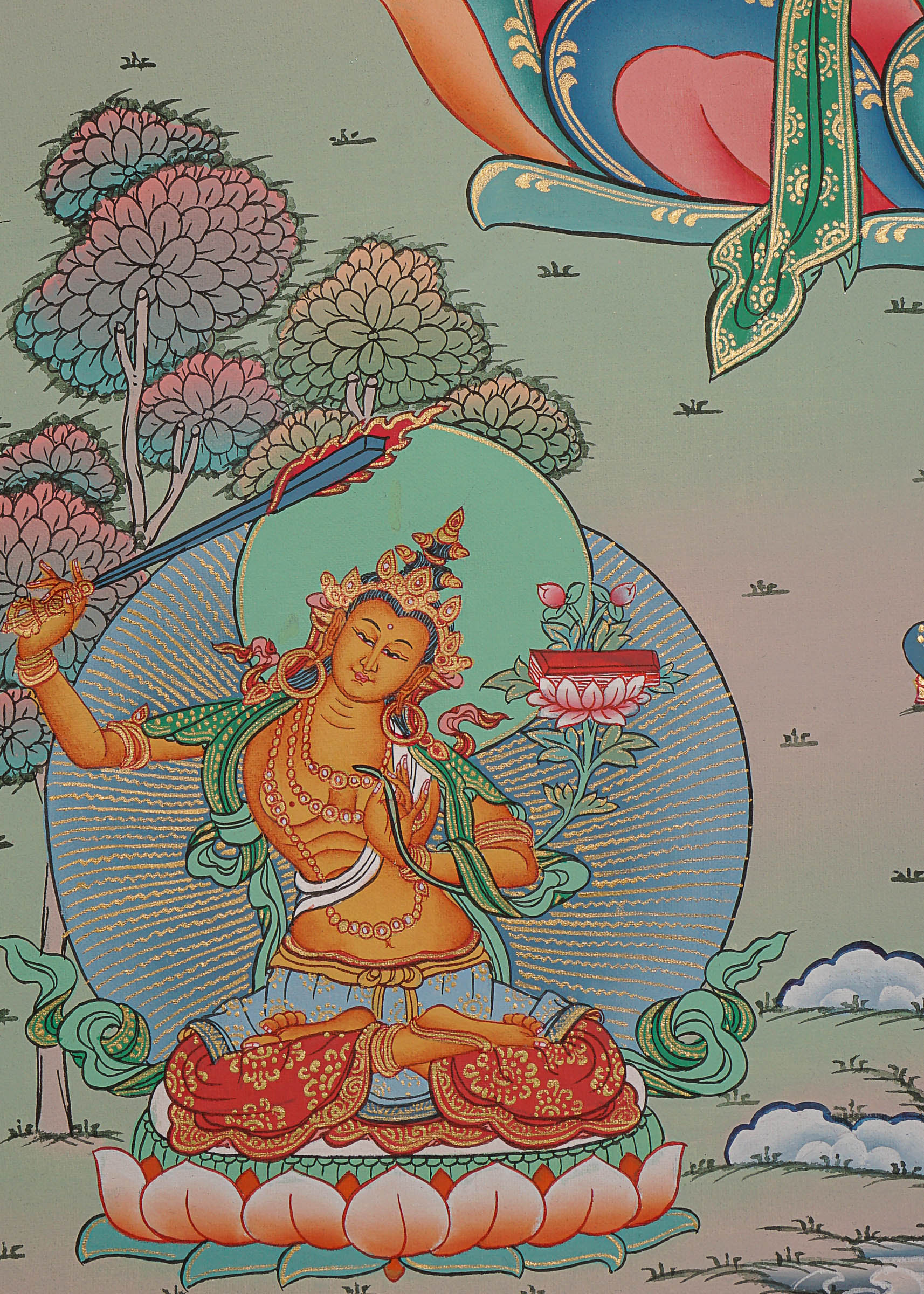 Chengresi Thangka Painting for prayer and meditation.