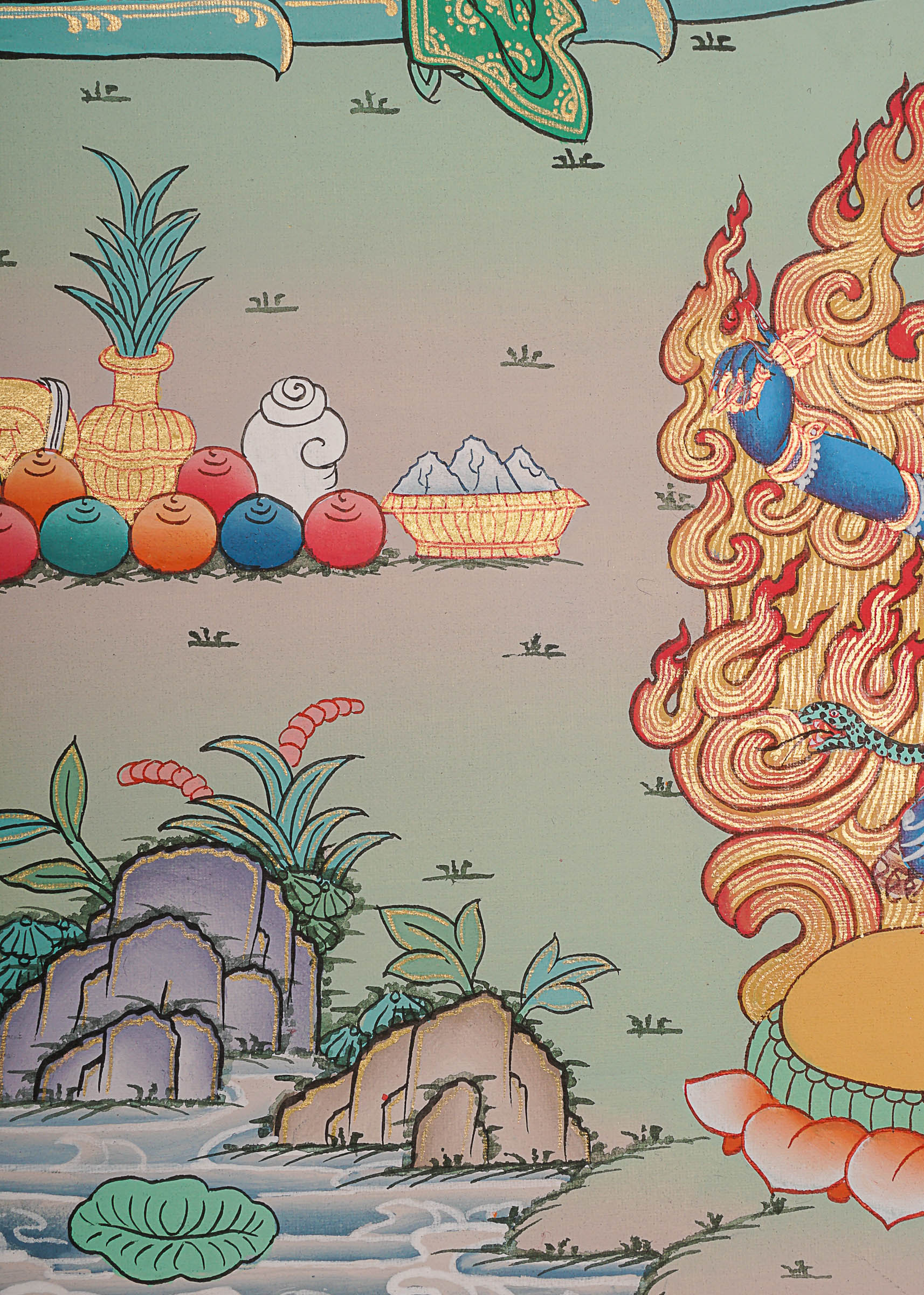 Chengresi Thangka Painting for prayer and meditation.
