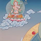Chengresi Thangka Painting for prayer and meditation.