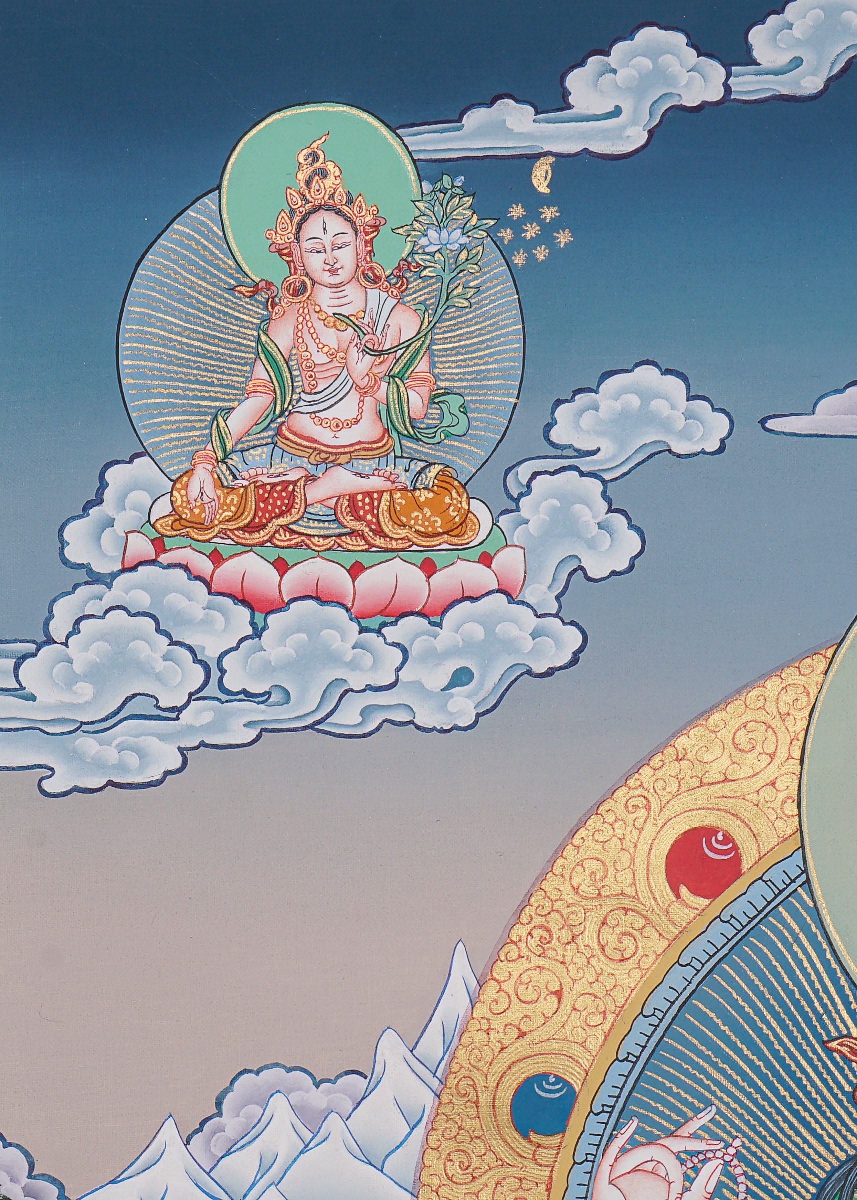 Chengresi Thangka Painting for prayer and meditation.