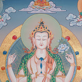 Chengresi Thangka Painting for prayer and meditation.