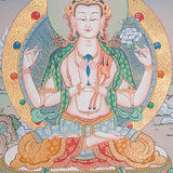 Chengresi Thangka Painting for prayer and meditation.