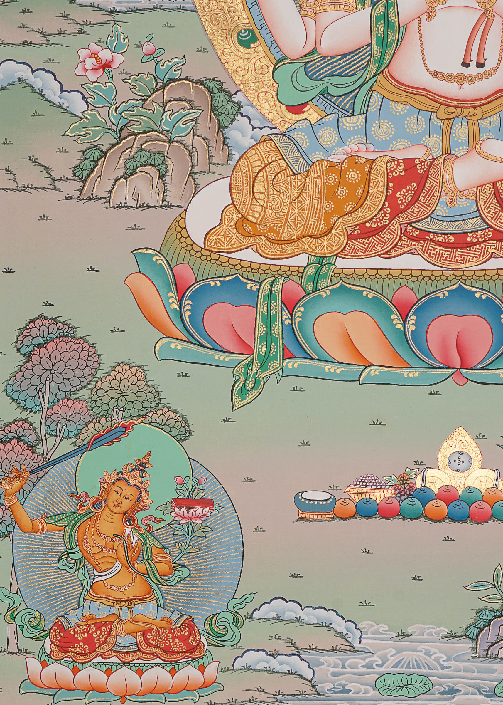 Chengresi Thangka Painting for prayer and meditation.
