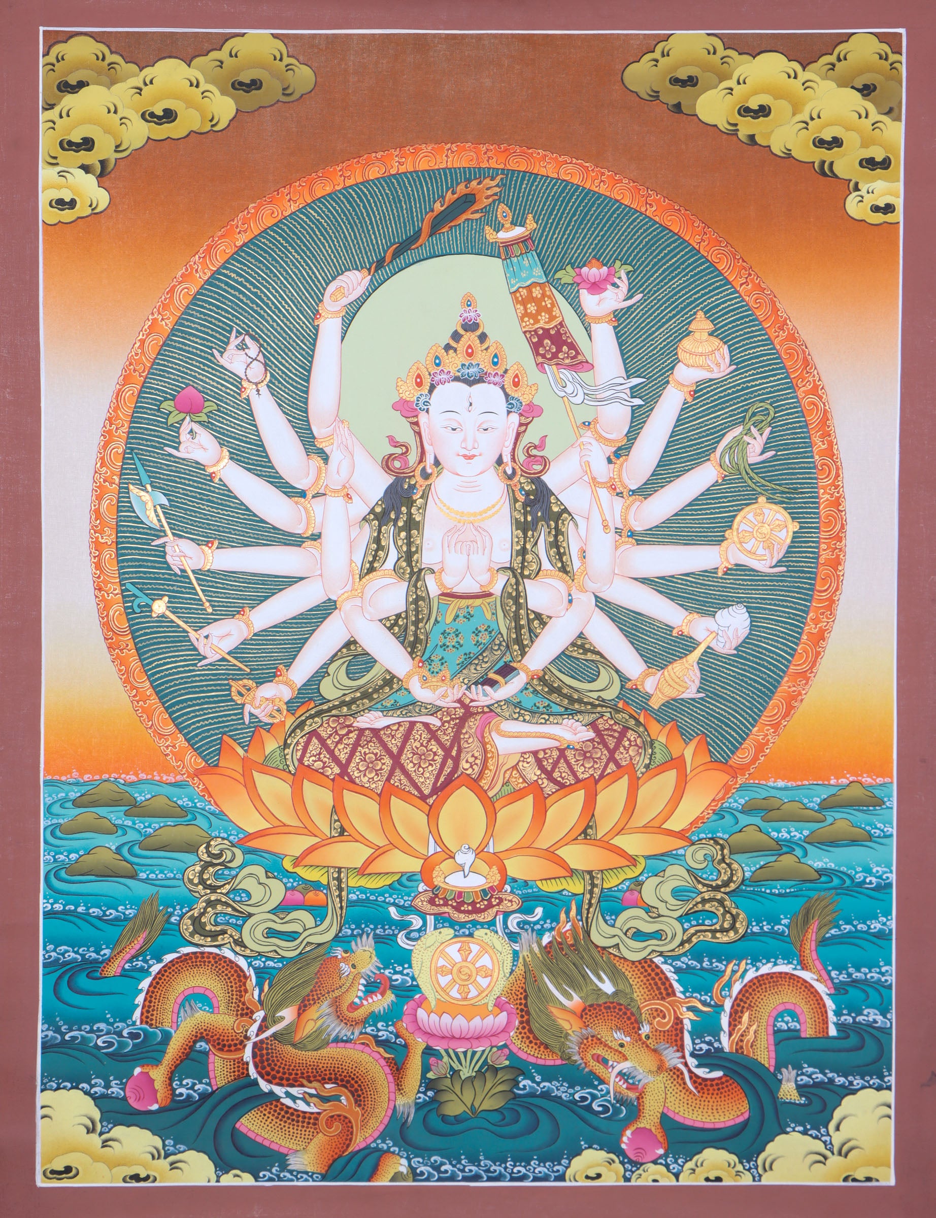 Chundi Thangka for prayer and spirituality .