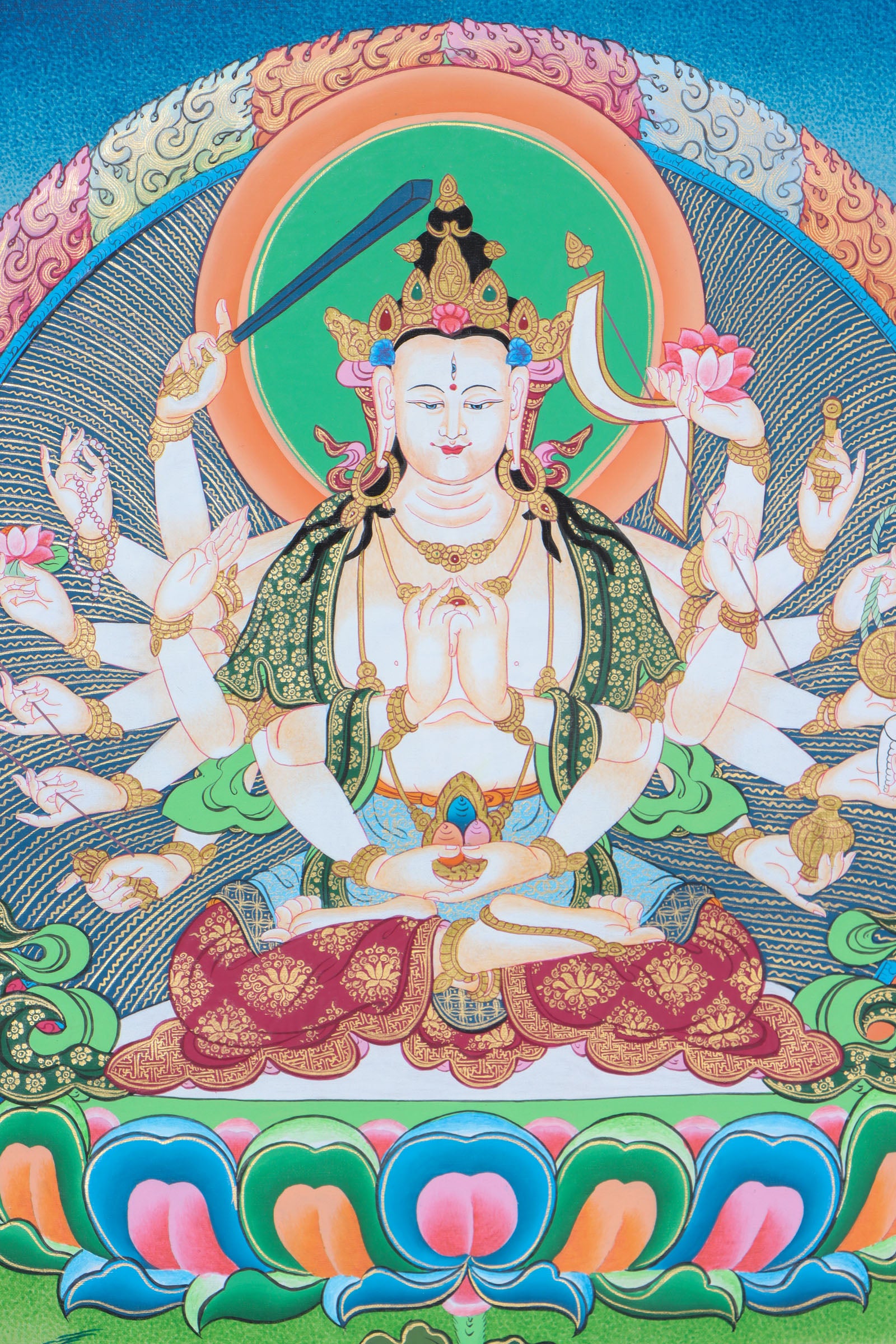 Chundi Thangka for wall decor and spirituality.