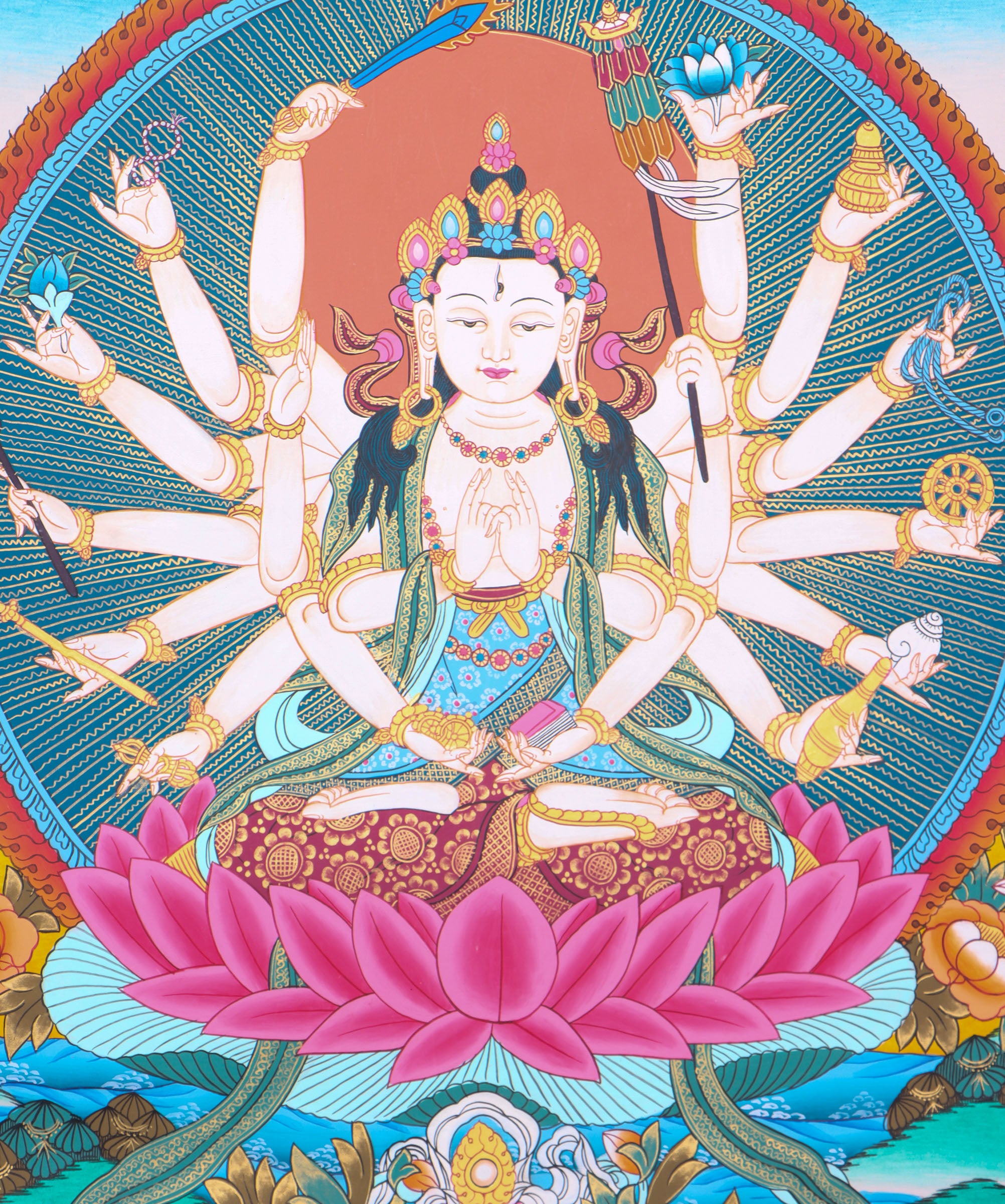 Chundi Thangka aids practitioners on their spiritual path.