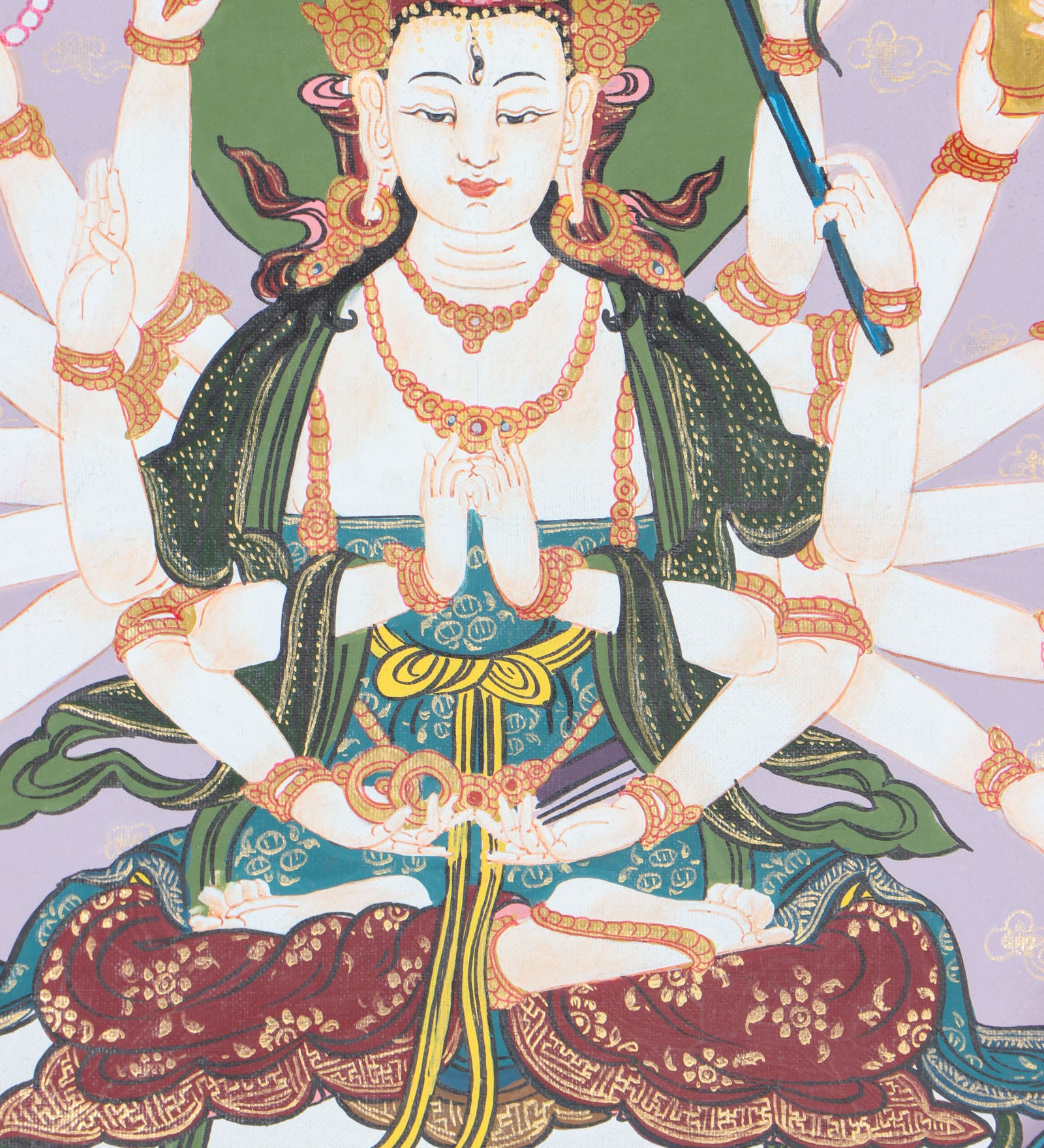 Maha cundi Thangka - Cundi is also known as Tsundri, a goddess of seventy million Buddhas.