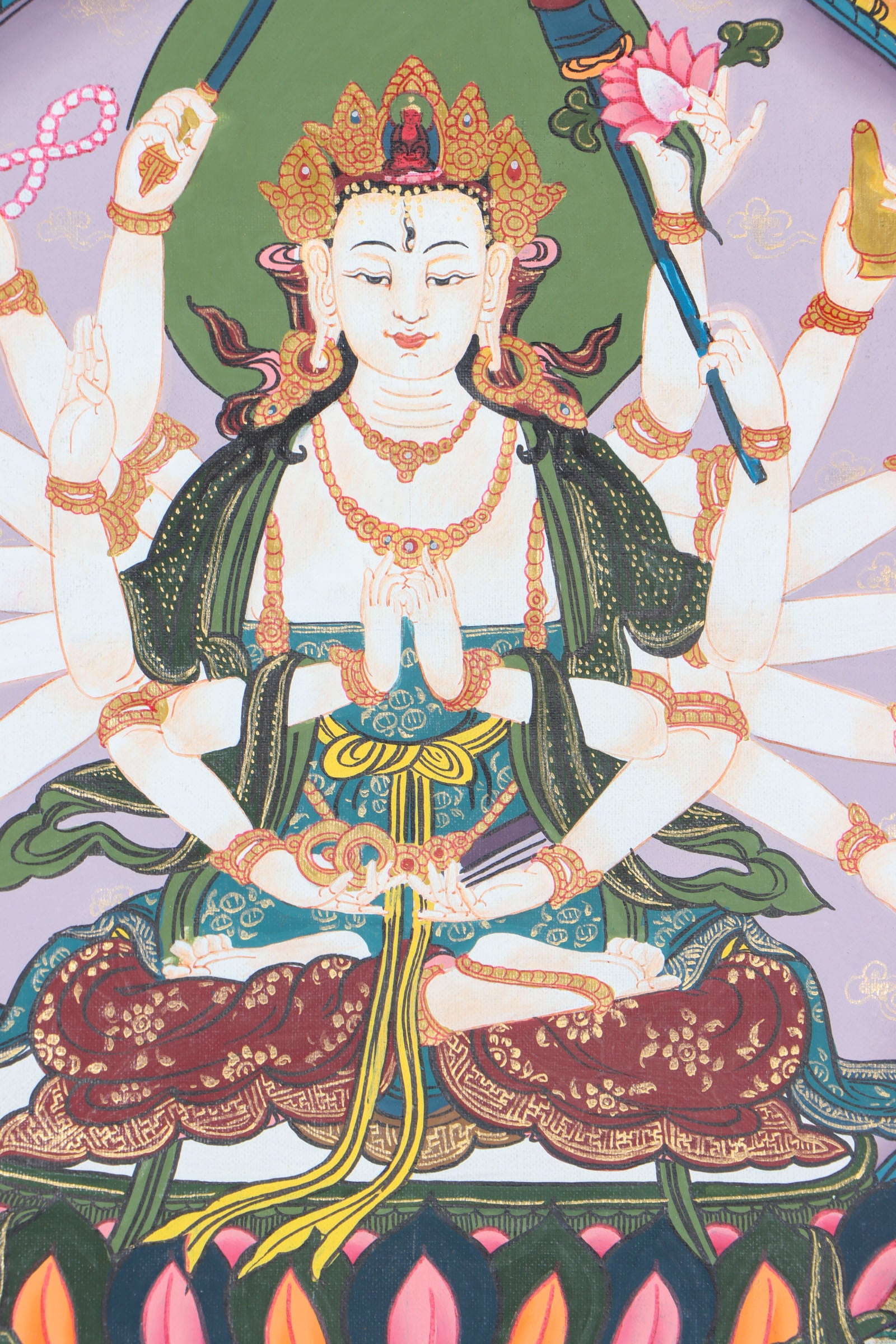 Maha cundi Thangka - Cundi is also known as Tsundri, a goddess of seventy million Buddhas.