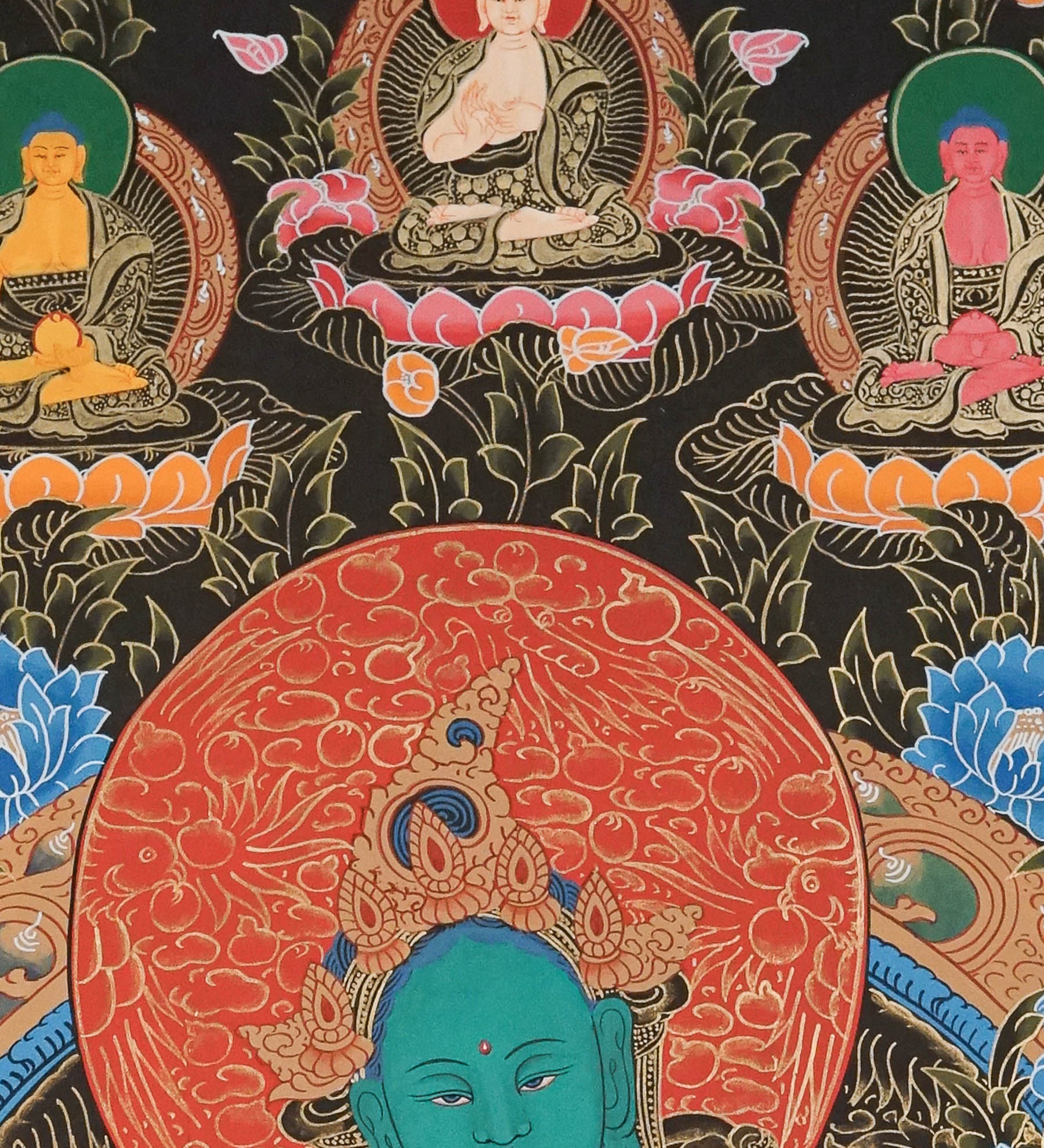 Green Tara Thangka - Female Deity Painting