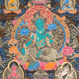 Green Tara Thangka for prayer and meditation.