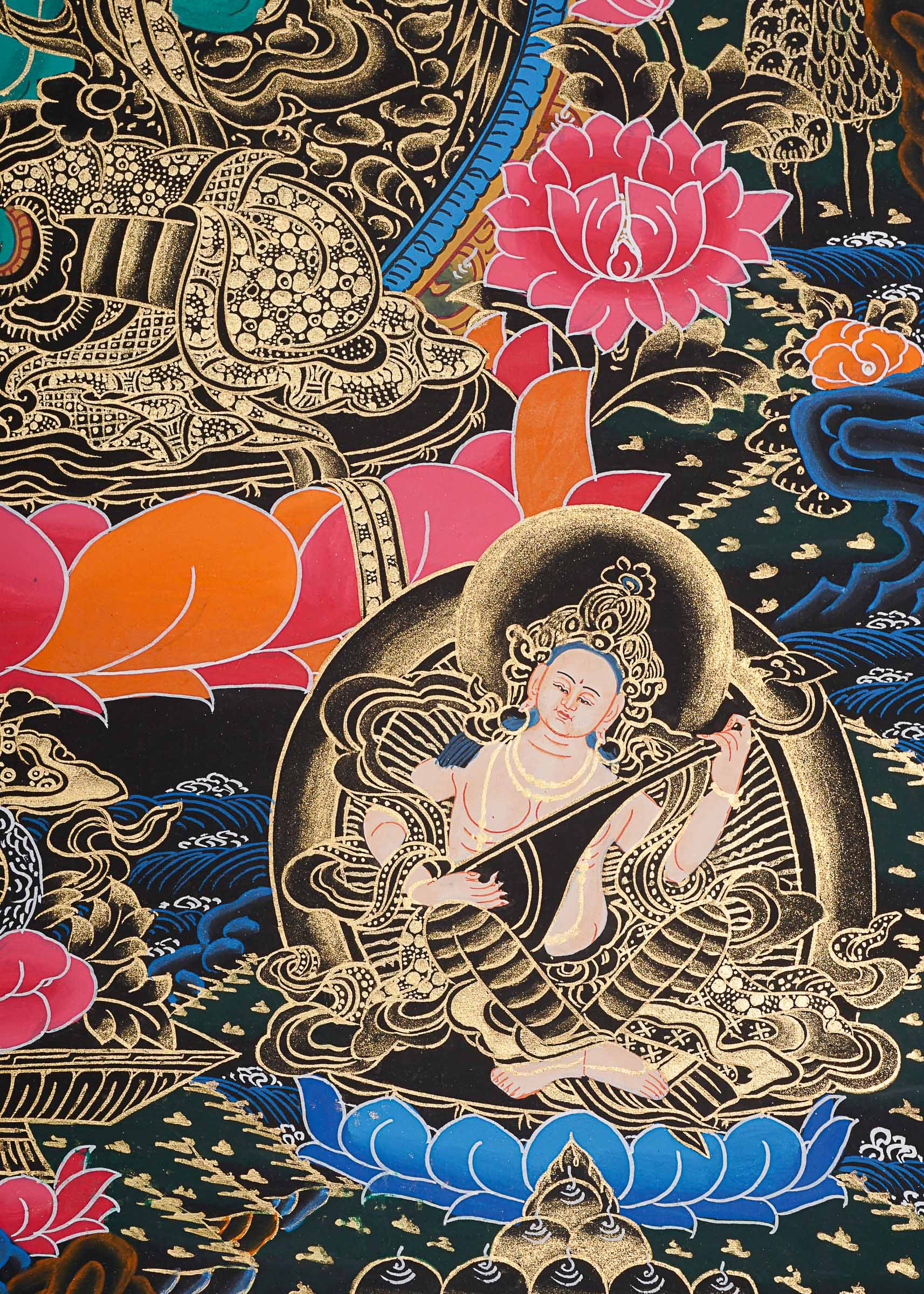Green Tara Thangka for prayer and meditation.