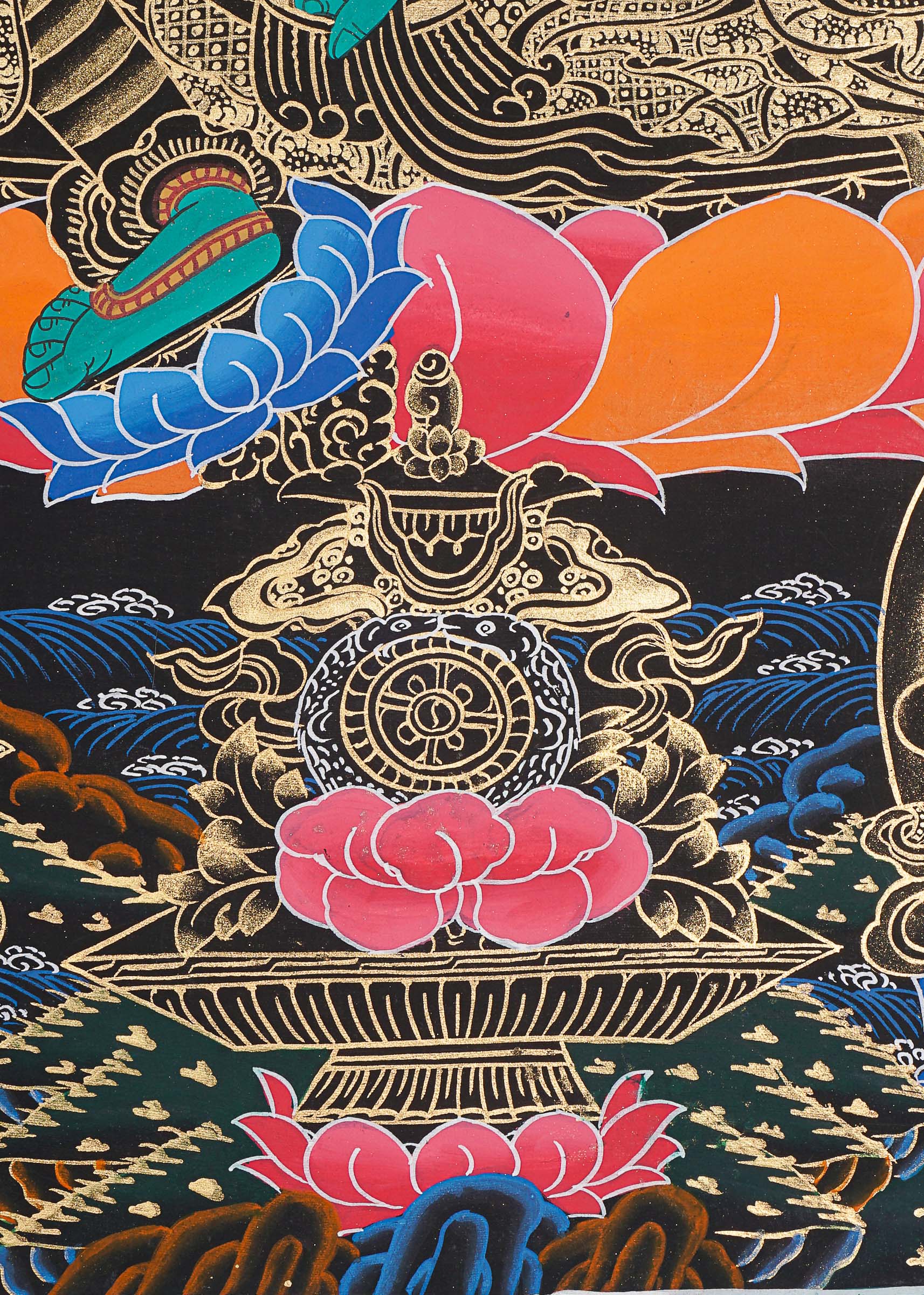 Green Tara Thangka for prayer and meditation.