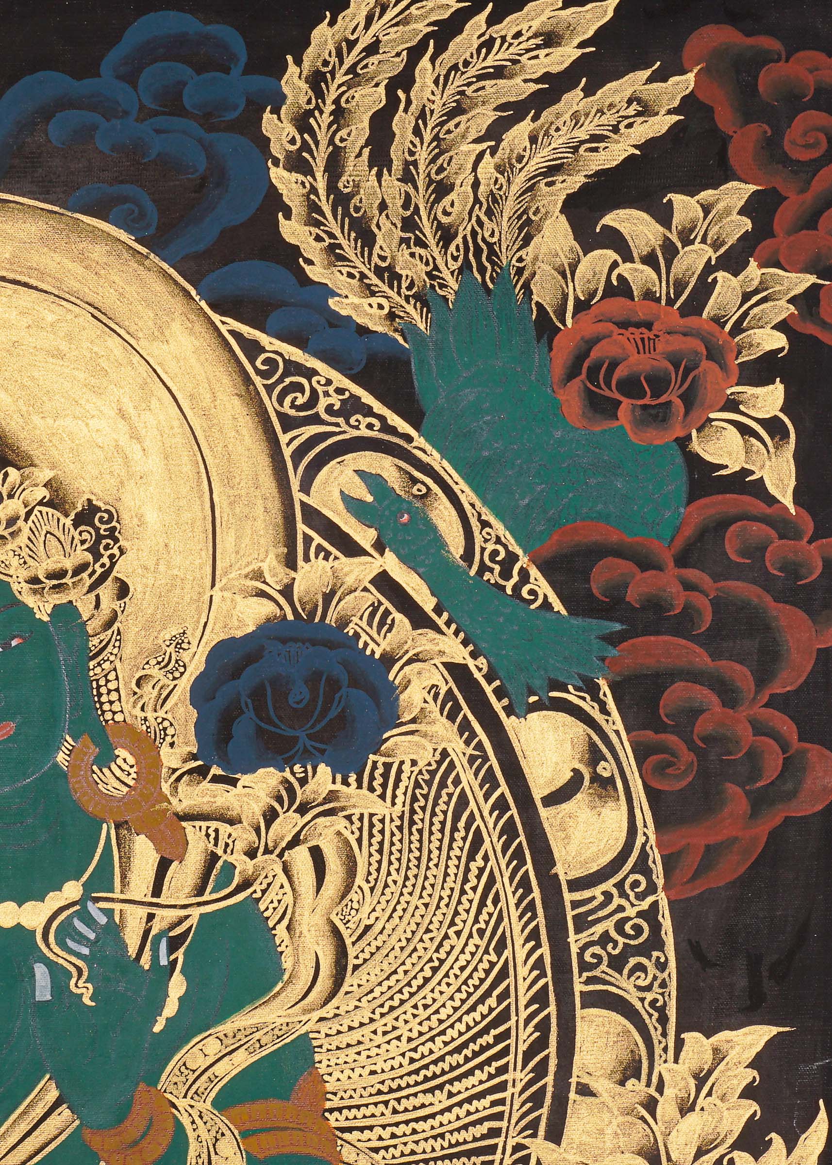 Green Tara Thangka Painting - Tibetan Art