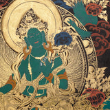 Green Tara Thangka Painting - Tibetan Art