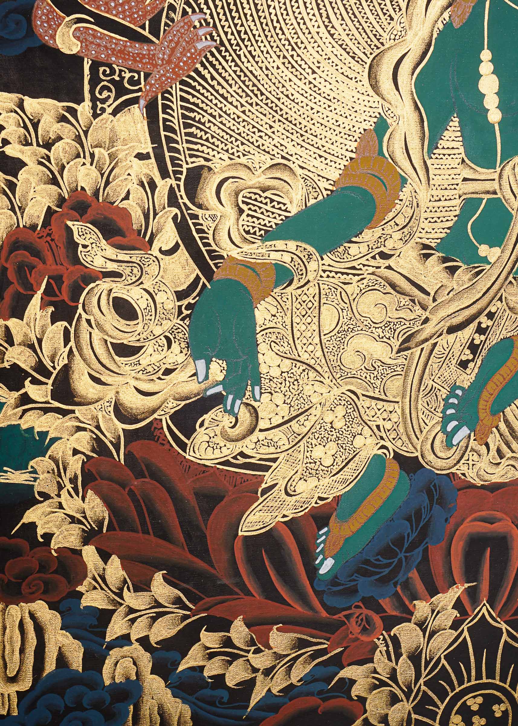 Green Tara Thangka Painting - Tibetan Art
