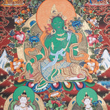 Green Tara Thangka - Handpainted art