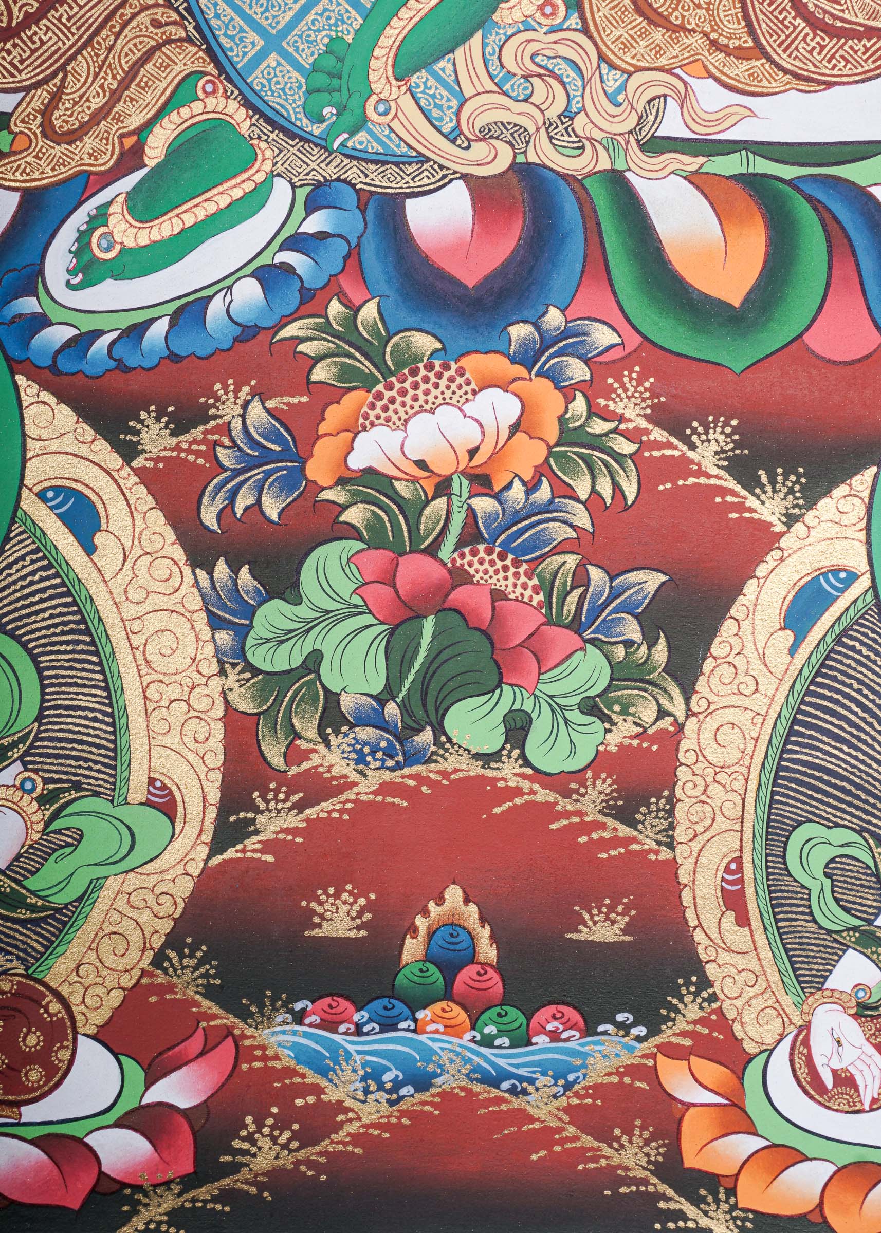 Green Tara Thangka - Handpainted art