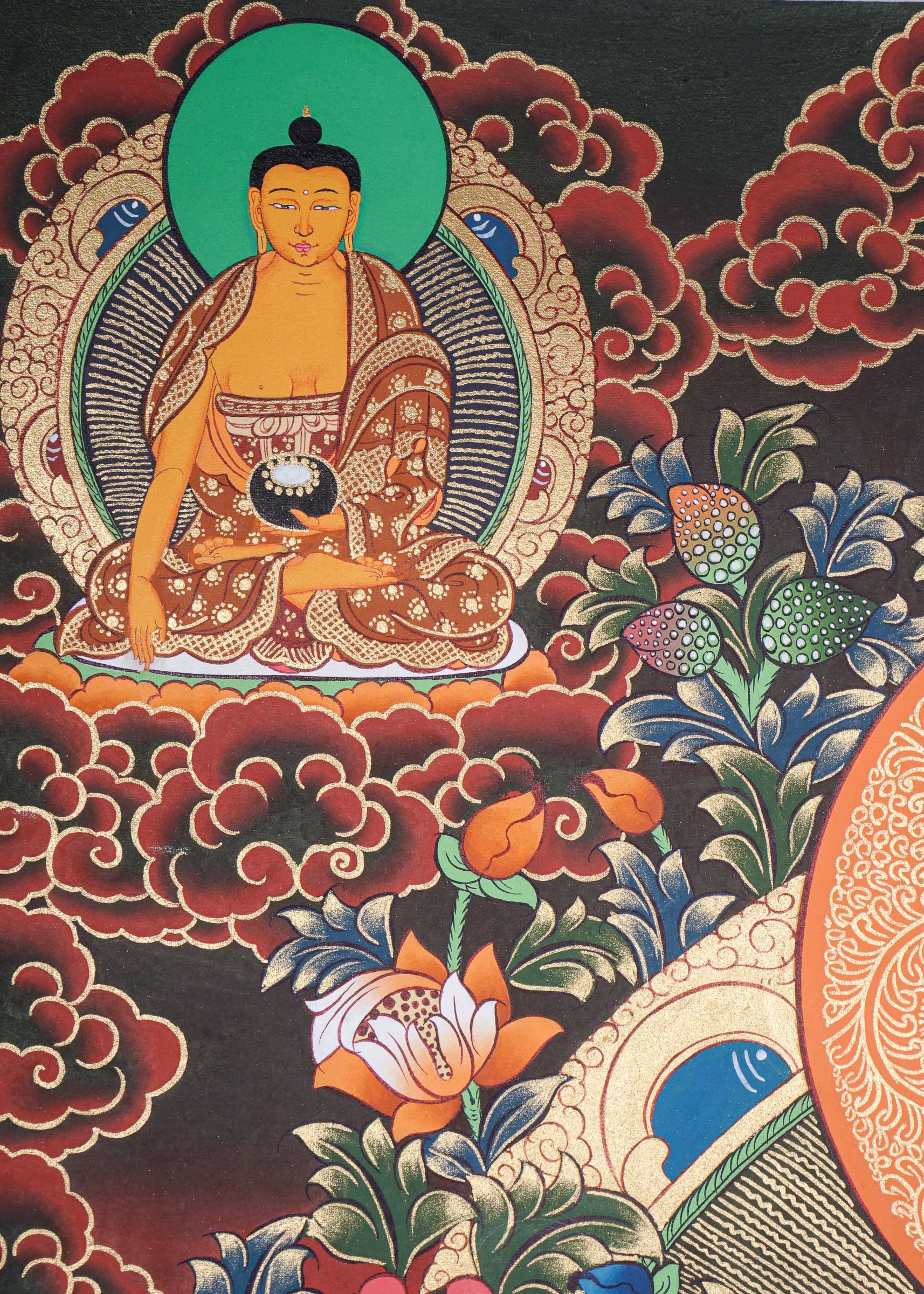 Green Tara Thangka - Handpainted art