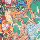Green Tara Thangka - Handpainted art