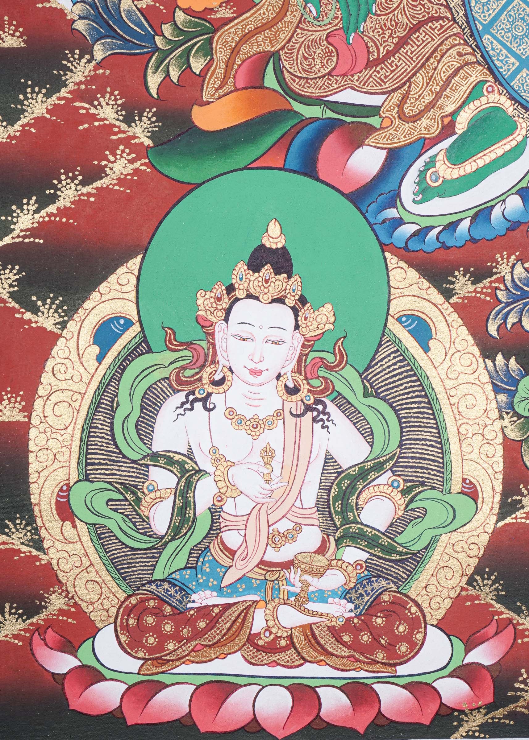 Green Tara Thangka - Handpainted art
