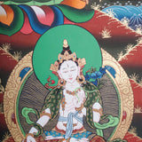 Green Tara Thangka - Handpainted art
