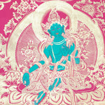 Green Tara Brocade Thangka Painting for meditation.