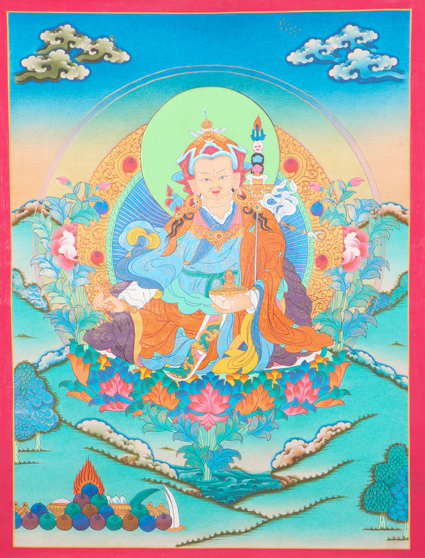 Guru Rinpoche Thangka for spirituality and meditation.
