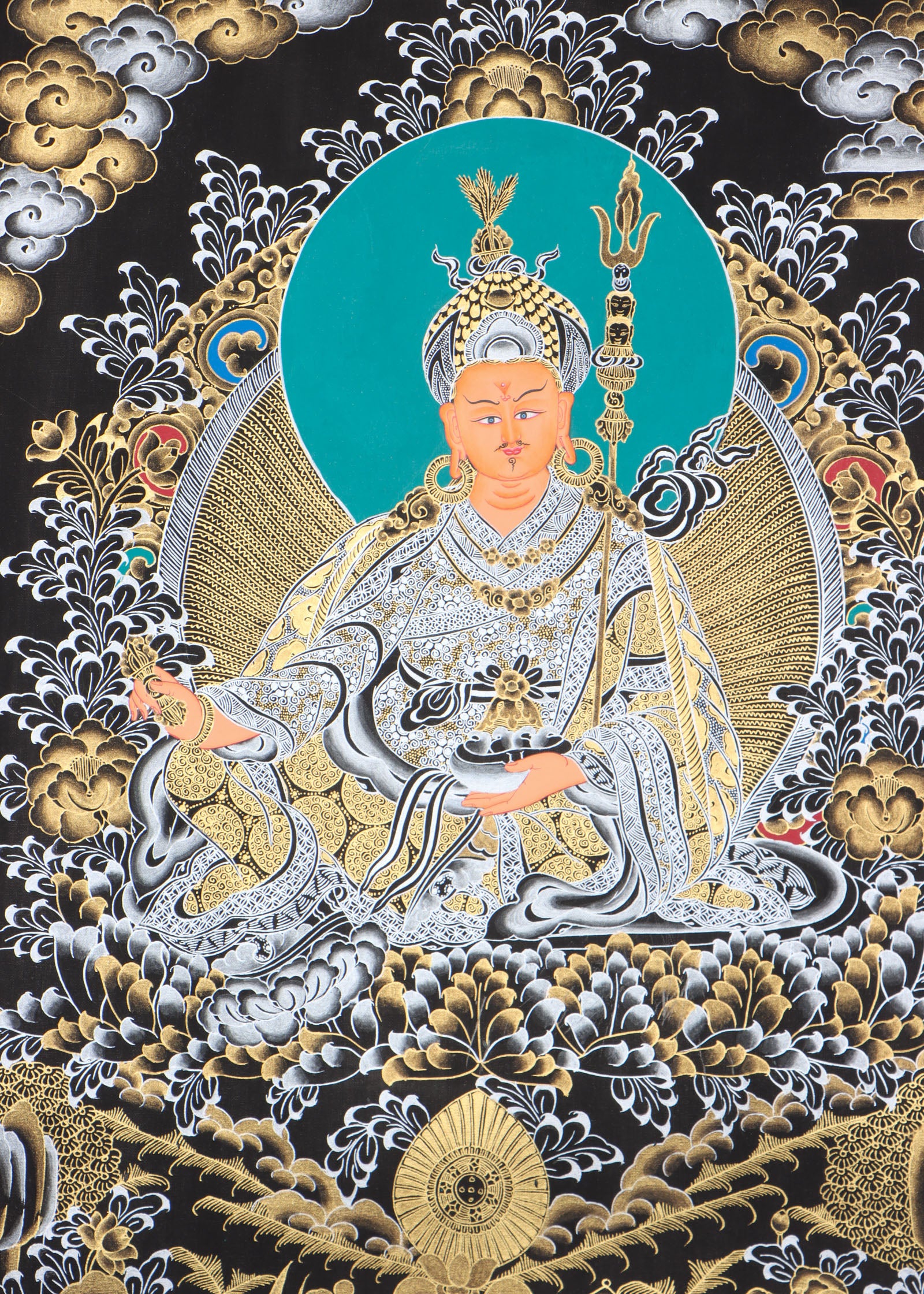 Guru Rinpoche thangka for spiritual practice.