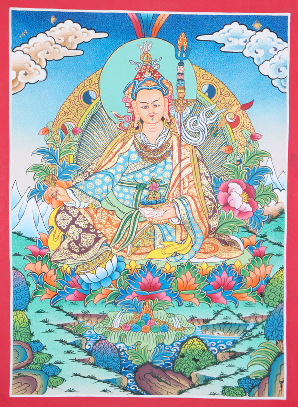Guru thangka painting is a beautiful work of art that depicts knowledge, spirituality, and divinity. 