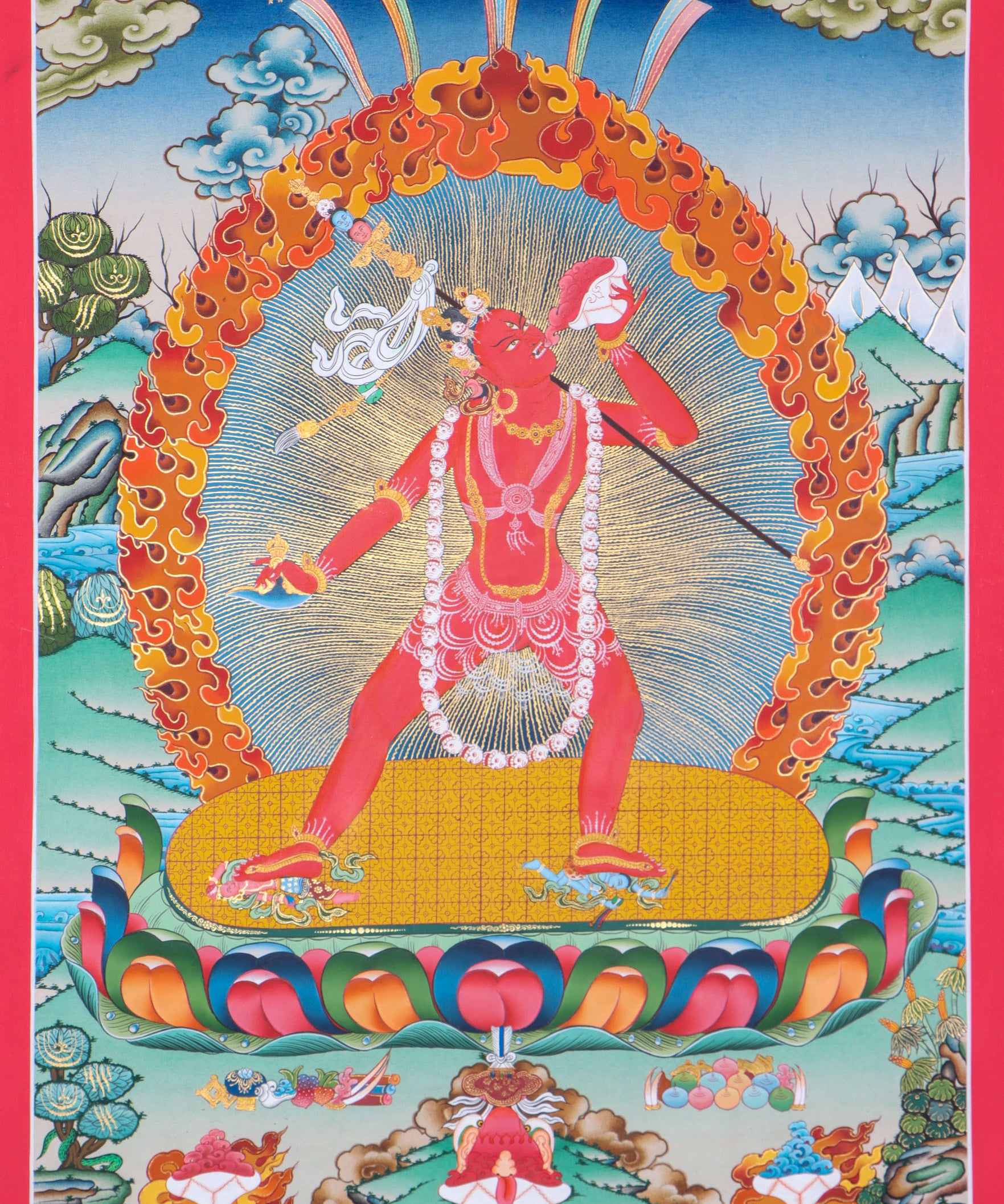 Bajra Yogini Thangka for transformation of negative emotions into wisdom.