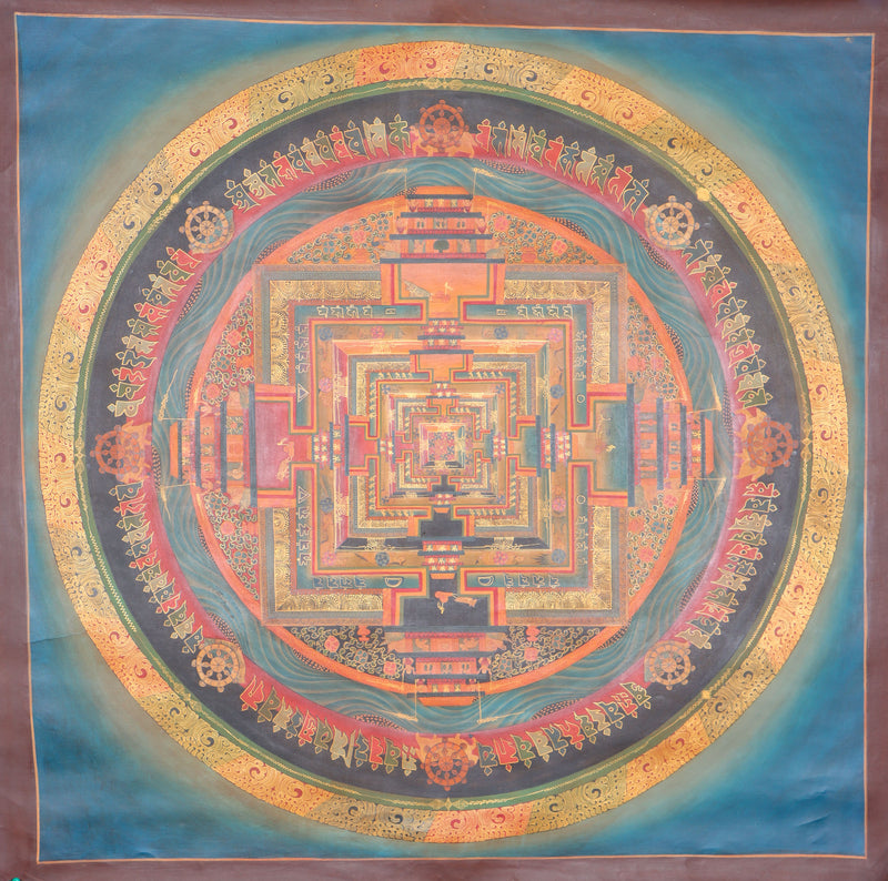  Kalachakra Mandala Thangka serves as an ideal tool for meditation and contemplation, providing a path to spiritual enlightenment.