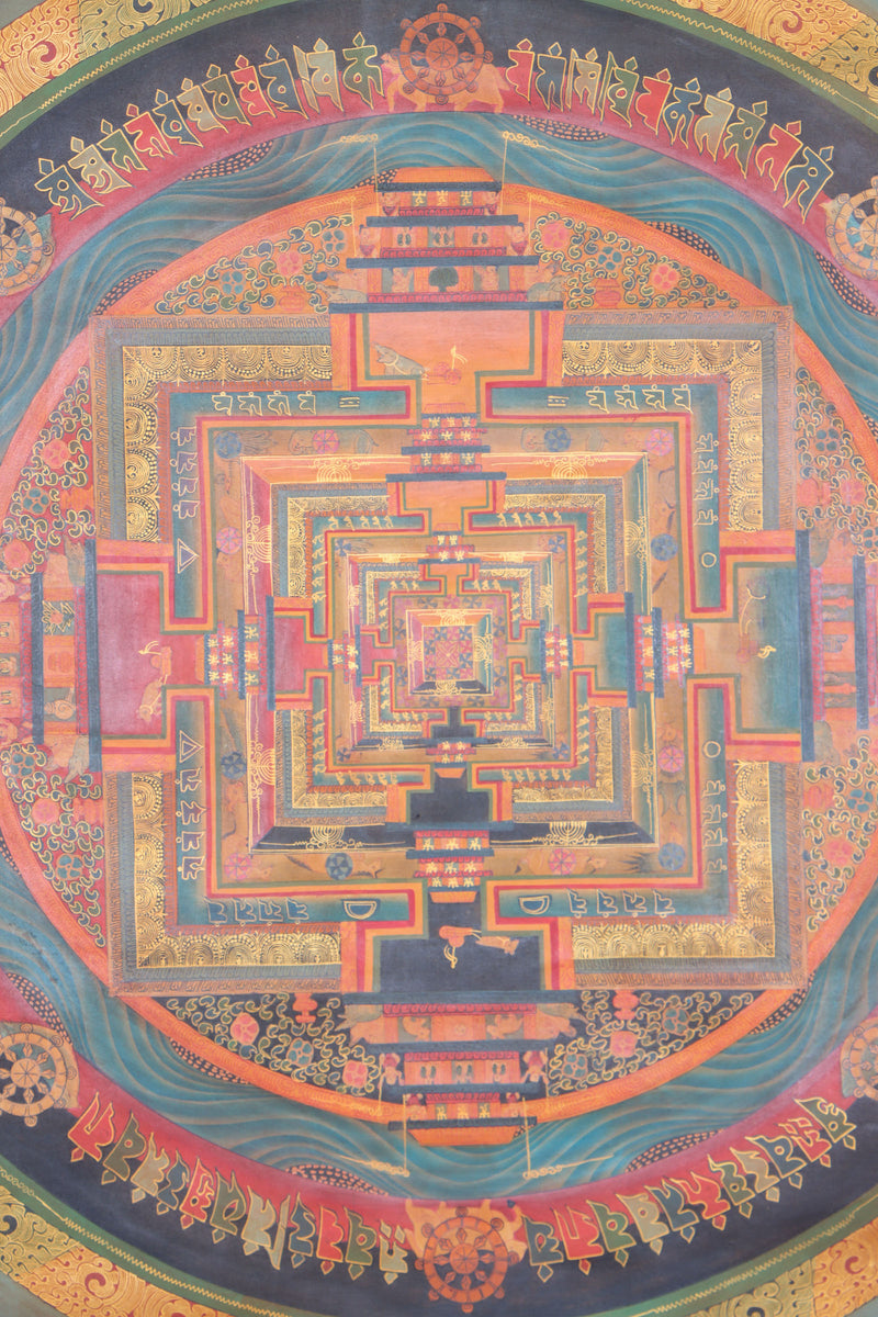  Kalachakra Mandala Thangka serves as an ideal tool for meditation and contemplation, providing a path to spiritual enlightenment.