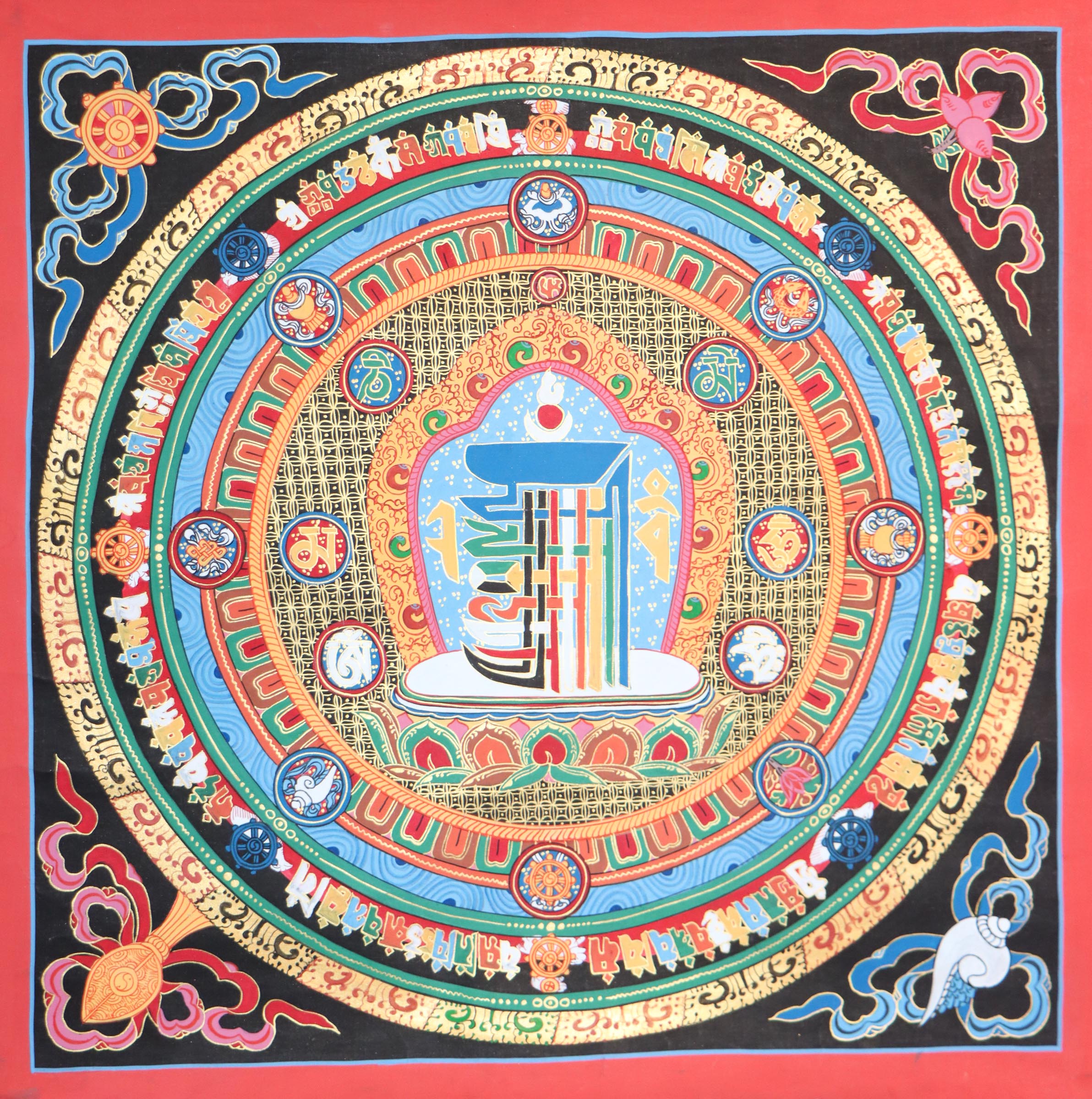 Kalachakra mantra mandala for wall decor .