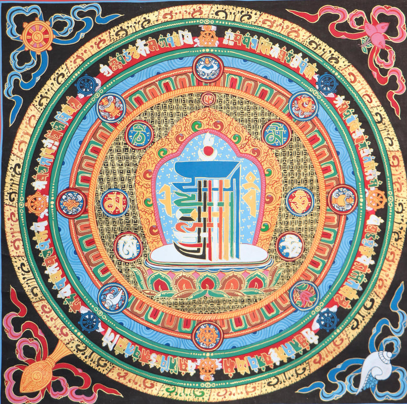 Kalachakra mantra mandala for wall decor .