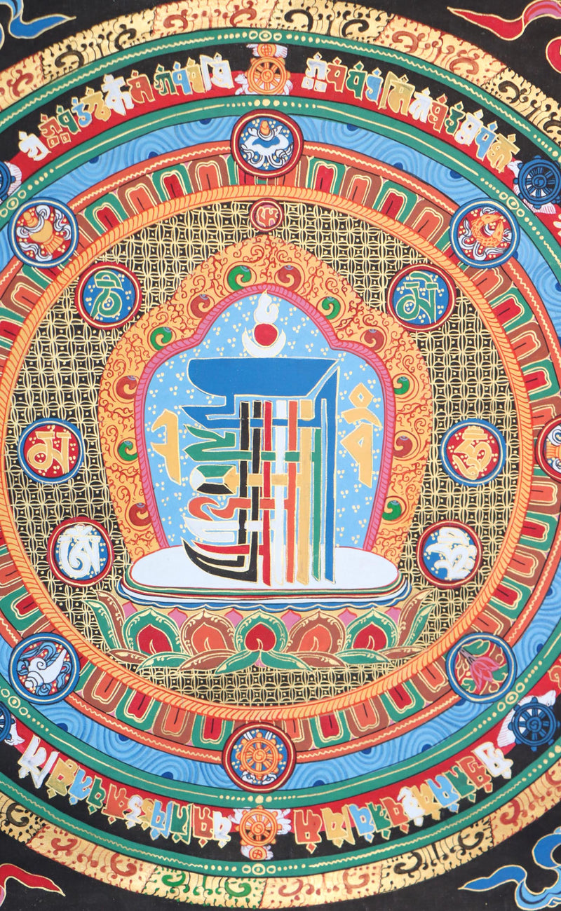 Kalachakra mantra mandala for wall decor .