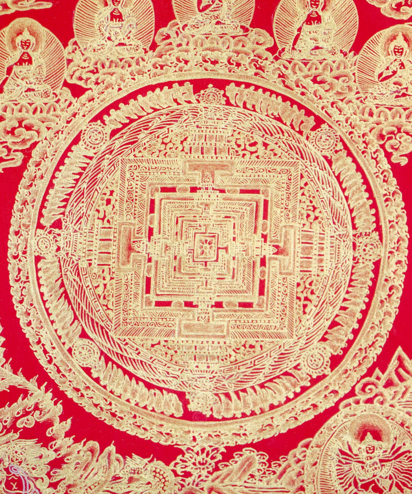 Kalachakra Mandala Thangka is a art, featuring the cosmology and teachings of the Kalachakra Tantra.