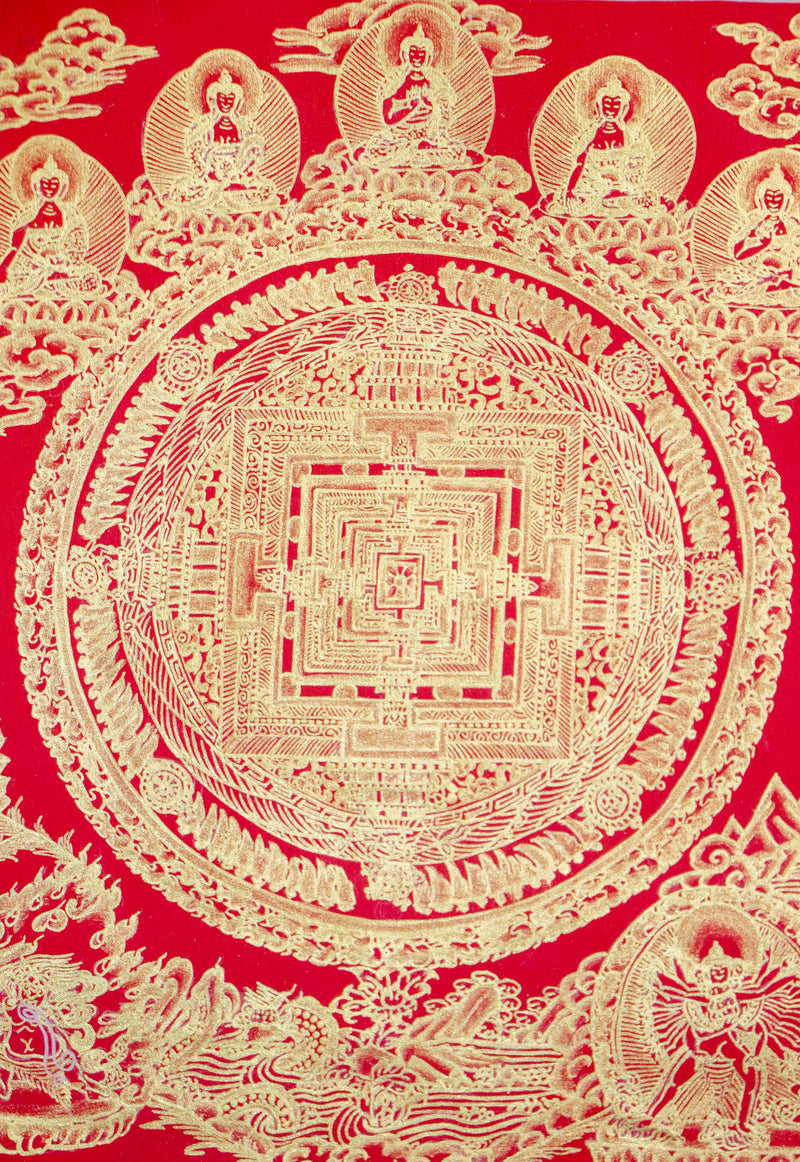 Kalachakra Mandala Thangka is a art, featuring the cosmology and teachings of the Kalachakra Tantra.