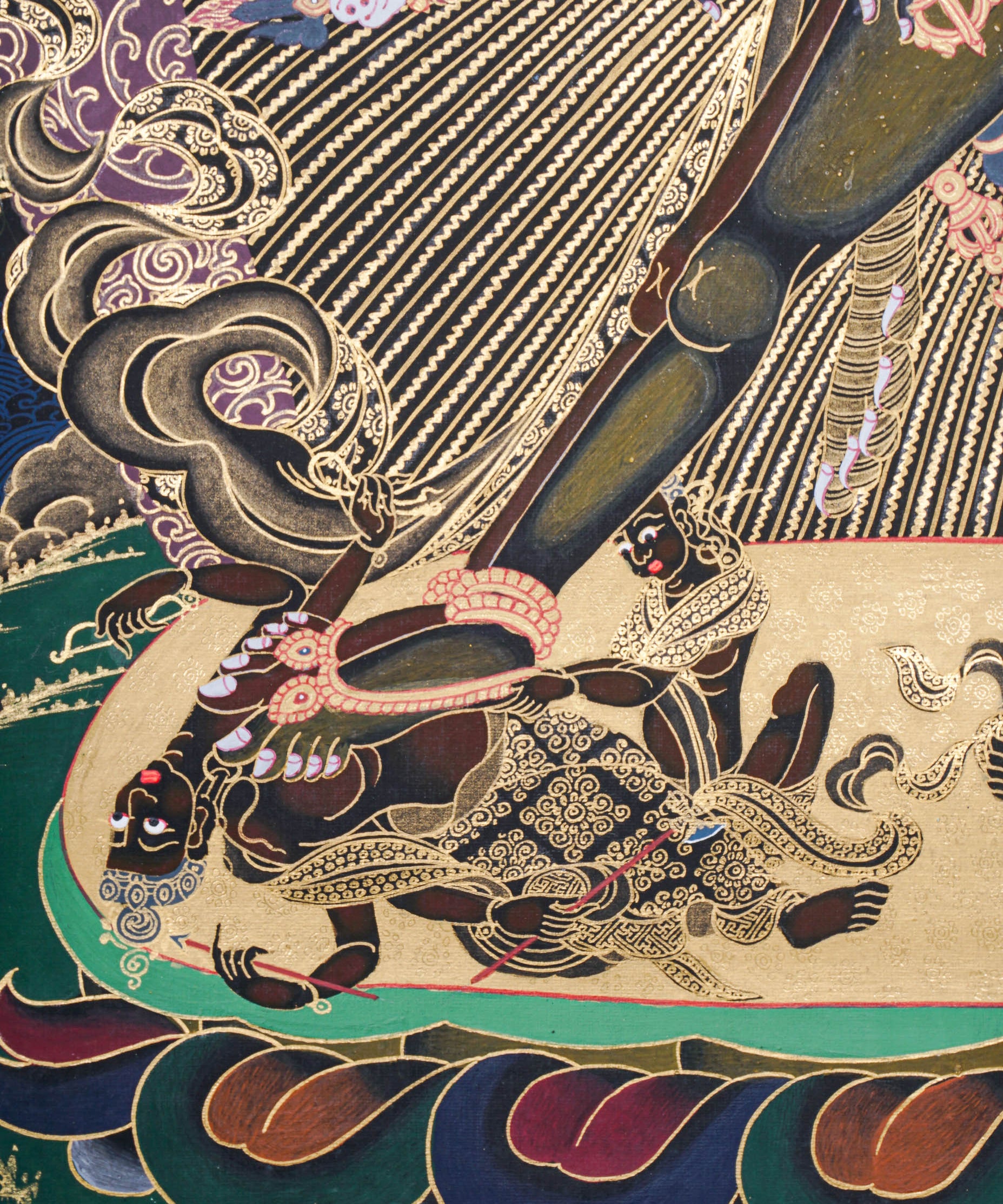 Kalachakra Shakti Thangka Painting for wall decor.