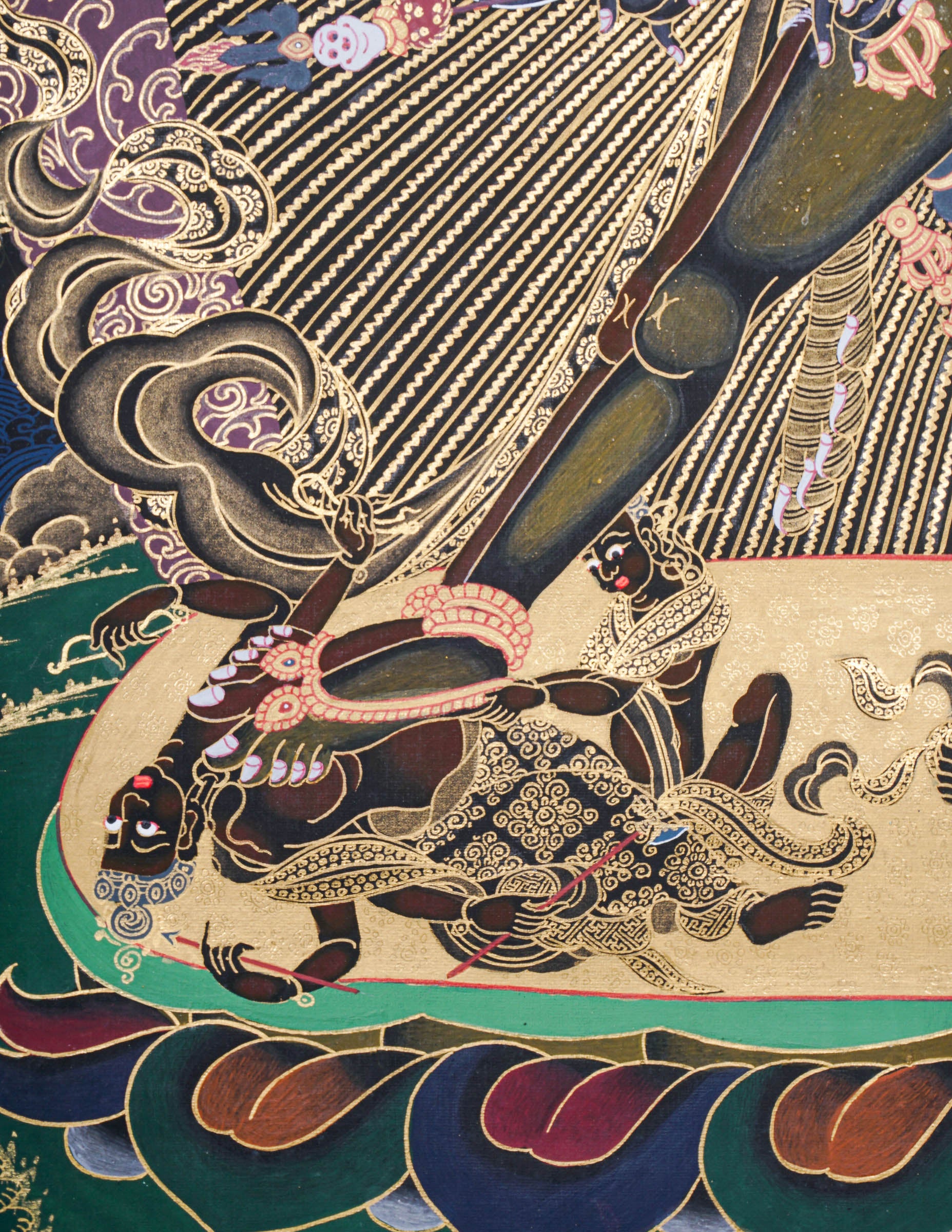 Kalachakra Shakti Thangka Painting for wall decor.