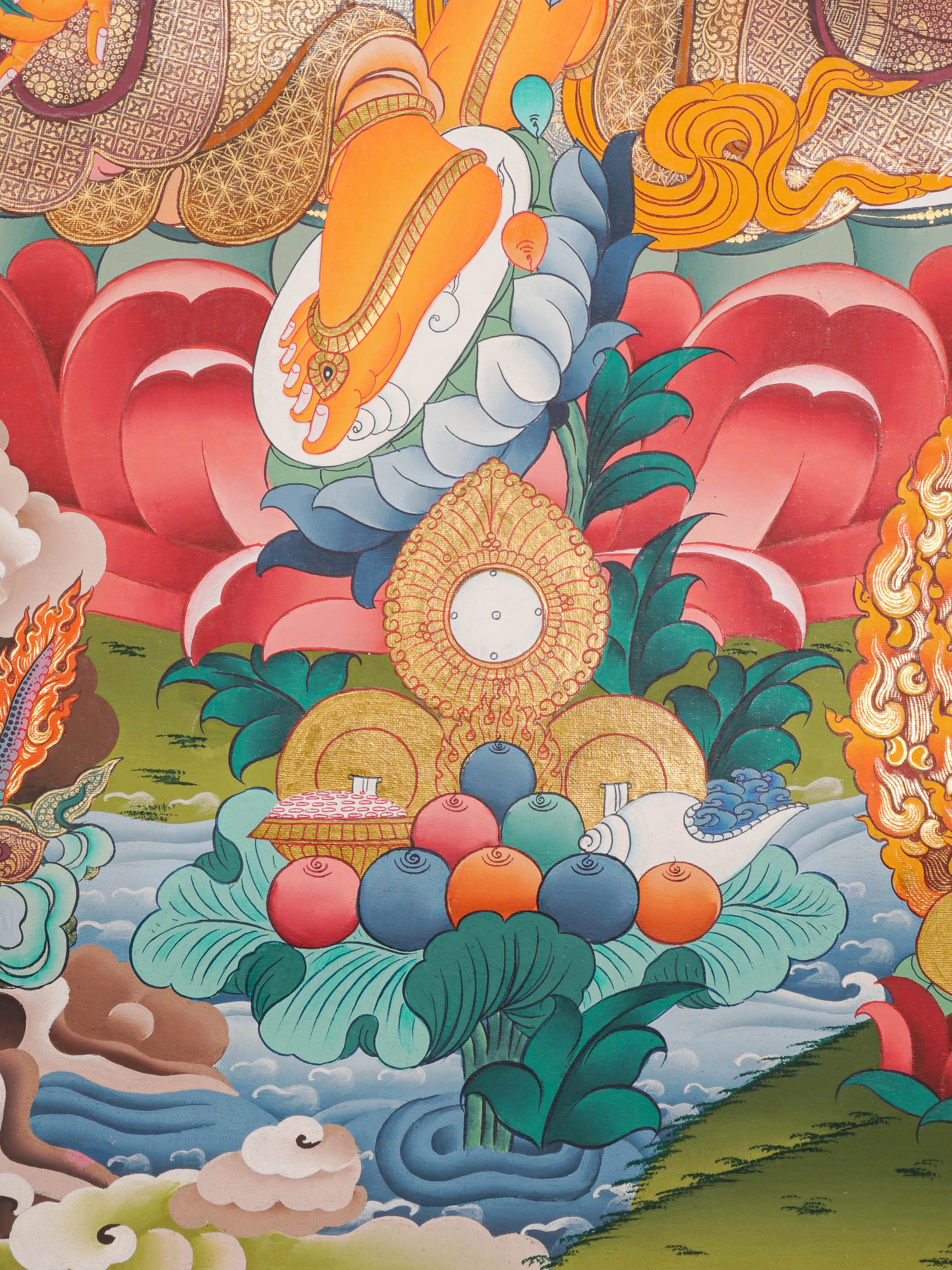 Zambala Thangka Painting - God of Wealth