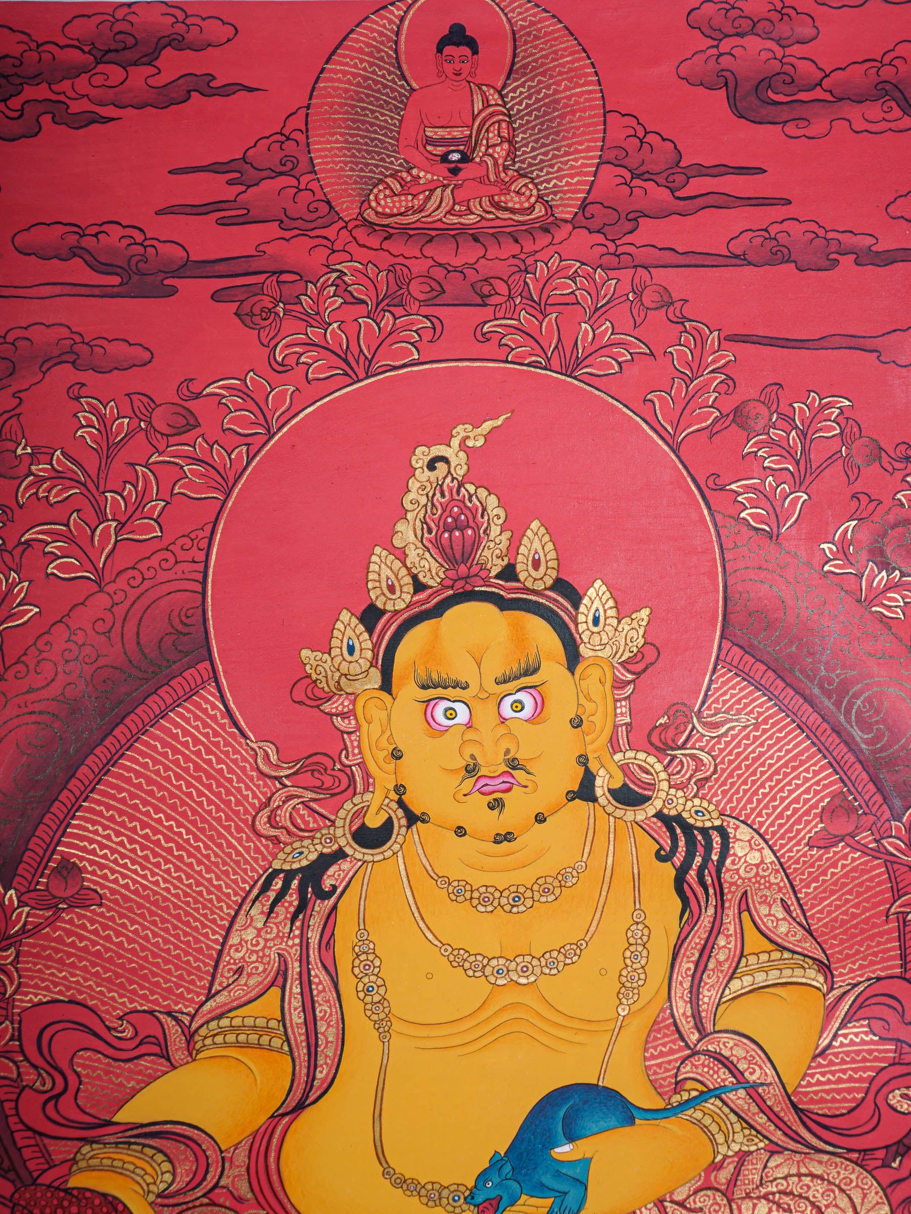 Zambala Thangka Painting - God of wealth