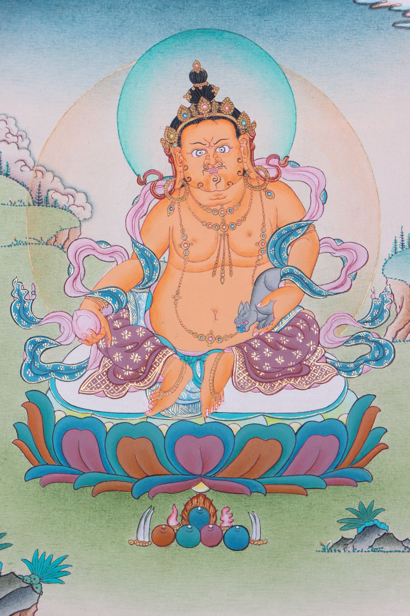 Zambala Thangka Painting - Himalayas Shop