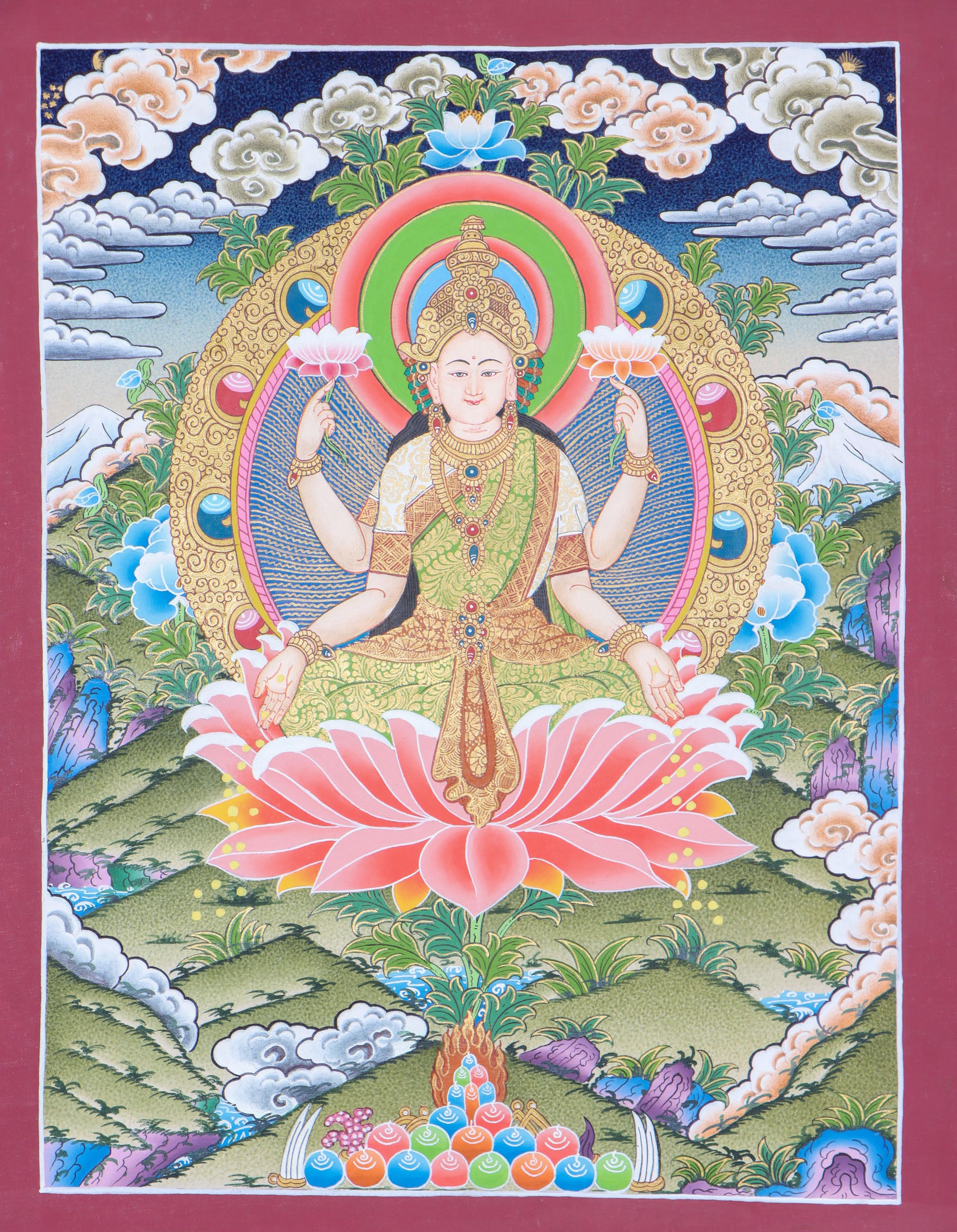 Laxmi Thangka for wealth and  prosperity.