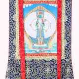 Avalokiteshvara Brocade Thangka Painting for wall decor.